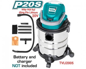 MÁY HÚT BỤI 20L  DÙNG PIN 20V  TOTAL TVLI2005