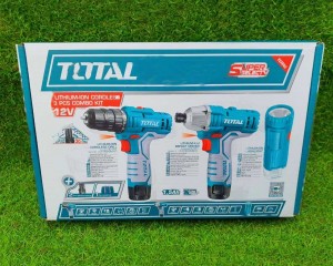 BỘ COMBO MÁY  SIẾT VÍT VÀ MÁY  KHOAN DÙNG PIN  12V TOTAL 12V TKLI1201