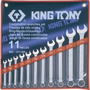 1/4-15/16" BỘ CỜ LÊ VÒNG MIỆNG 11 CHI TIẾT HỆ INCH KINGTONY 1211SR